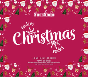 Calcetines de Navidad para Mujer | Calcetines Snob | Calcetines de Navidad de colores | Regalo para Ella - 12 Pack