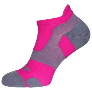 Calcetines 2XU Light Cushion Hombre Magneta/Gris Claro No Show