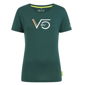 Camiseta Aston Martin F1 Seabastian Vettel Driver Womens Green