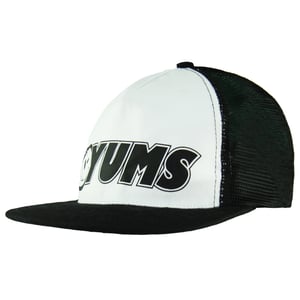 Yums Mesh Snapback Gorra Ajustable Negro Blanco Logo Unisex Cap 200941 NEGRO BLANCO