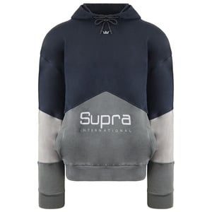 Supra Manga larga Retaver azul marino hombre 92 sudadera con capucha de vellón 102552 018