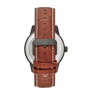 Reloj automático Heritor Davies semiesqueleto con correa de cuero