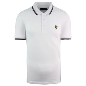 Polo Lyle & Scott Tipped Hombre Blanco