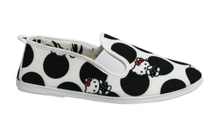 Estilo hilo dossy hello kitty mujer plimsolls blancos