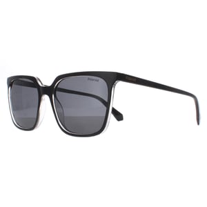 Polaroid Rectangle Womens Negro Cristal Gris Polarizado PLD 4163/S