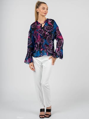 Patrizia Pepe Blusa de mujer azul, multicolor, Violeta