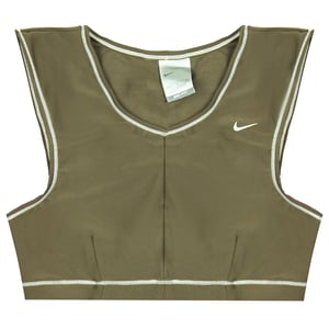 Nike Dri-Fit Sports Bra Fitness en V-Neeck Brown Sleeveless Training Top 222665 204