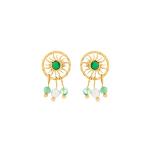 Pendientes Luxenter Besya acabados en oro amarillo 18k