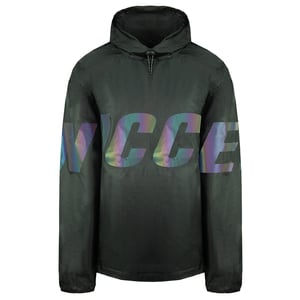 Nicce manga larga manga negra hombre reflectante poncho 201 1 01 04 0088