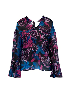 Patrizia Pepe Blusa de mujer azul, multicolor, Violeta