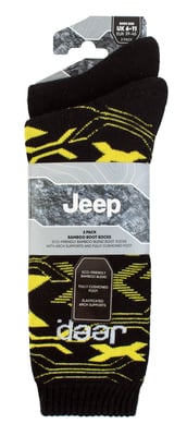 Calcetines Bamboo para hombre, suaves y transpirables, estilo acanalado - Negro / Amarillo