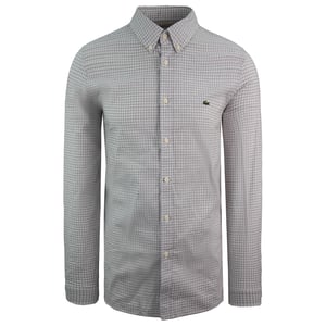 Lacoste Stretch Slim Fit Camisa gris para hombres
