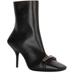 Tacones tipo botin negros con diseo tejido G de Givenchy