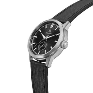 Reloj automático Heritor Argento con correa de piel
