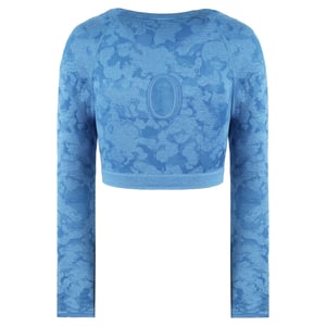 Gymshark adaptar a las mujeres camuflaje azul top corto