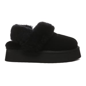 EVER AU Mujer Pantuflas De Piel Con Dos Correas Removibles - Fantail