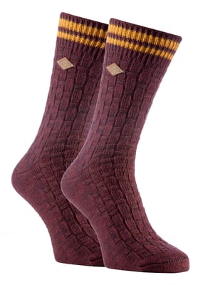 Paquete de 2 calcetines de punto grueso de algodón para hombre.