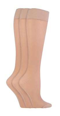 IOMI - Calcetines de vuelo de mujer Multipack de 3 pares - Beige