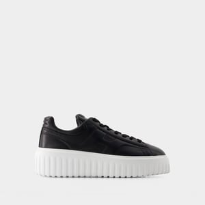 Sneakers H-Stripes Allacciato - Hogan - Piel - Negro