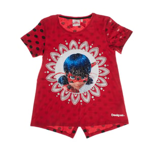Camiseta manga corta lady bug lentejuelas reversibles 19SGTKXA niña