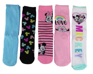 5 Pares de Calcetines de Minnie Mouse para Mujer | Calcetines Disney Mickey Mouse | Regalos de Navidad - Minnie&Mickey