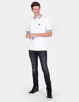 Les Hommes Polo LHU Gang Hombre Blanco