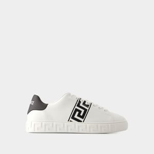 Greca Sneakers - Versace - Piel - Blanco