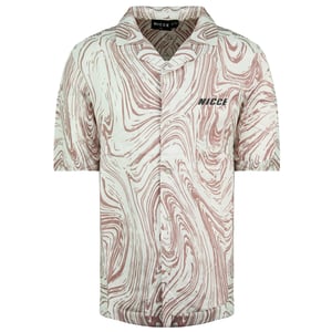 Nicce Camisa Manga Corta Estampada Ash Hombre Rosa Blanca 211 1 07 02 0338