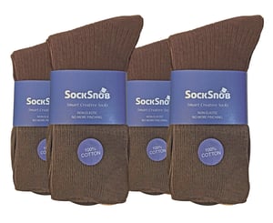 Paquete de 12 pares de calcetines 100% algodón para diabéticos - TSFD03