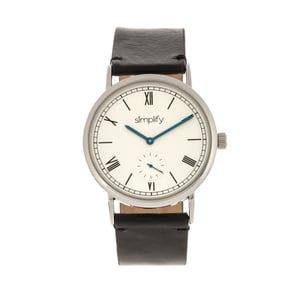 Simplifique el reloj con correa de cuero 5100