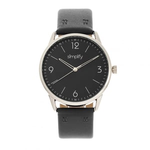 Simplifique el reloj con correa de cuero 6300