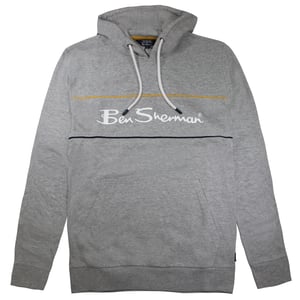 Ben Sherman logo para hombre sudadera gris