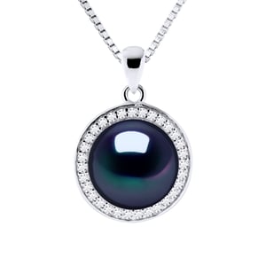 Sol Collar de agua dulce Pearl White 9-10 mm 925