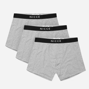 Nicce 3-paquete de 3 paquetes de cintura negra/gris para hombres Alesi Boxer Shorts 0037 K001 0264