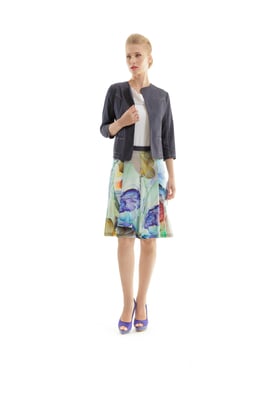 Falda con estampado floral
