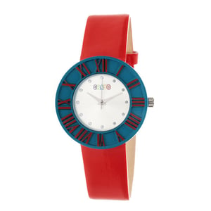 Reloj unisex Crayo Prestige - Verde azulado/rojo