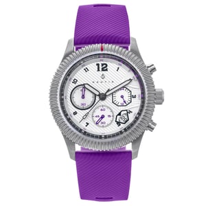 Reloj con correa cronógrafo Nautis Meridian y fecha - Púrpura