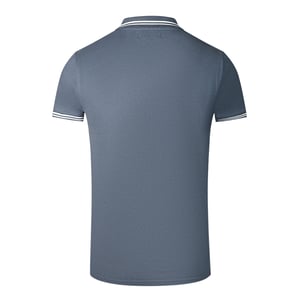 Polo Azul Marino con Cuello Bicolor Cavalli Class