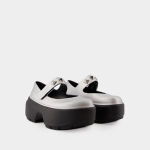 Bailarinas Stomp Mary Jane - Crocs - Sintético - Plata