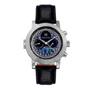 Reloj Heritor automático Legacy con correa de cuero y día/fecha