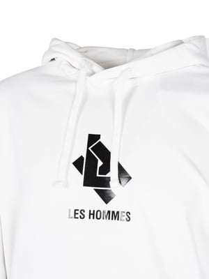 Les Hommes Sudadera Hoodie LH del hombre Blanco