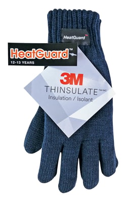 Thinsulate - Guantes de punto para niños - Guantes térmicos de invierno para niños - Azul