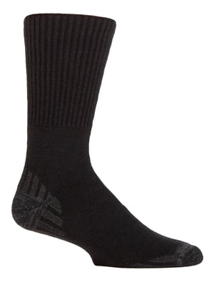 Calcetines Diabéticos para Caminar para Hombre | IOMI FOOTNURSE | Calcetines Acolchados Extra Anchos sin Costuras - Negro