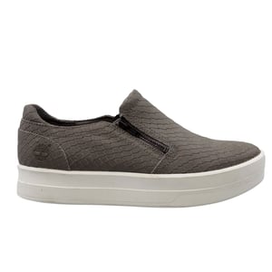 Timberland Mayliss Grey Leather Slip On Side Zips Womens Entrenadores A1FI7