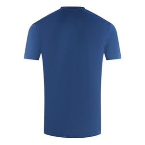 Lyle & Scott Brand Logo camiseta azul con cuello en V