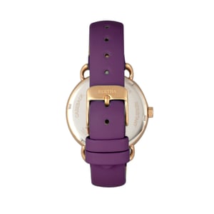 Reloj Bertha Gwen con correa de cuero y día/fecha