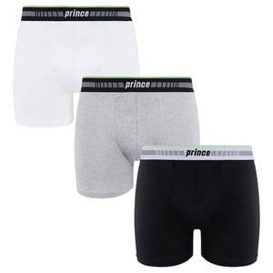 Prince Performance Range 3 Pack Black Grey White Mens Boxers MUXPR063