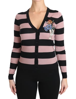 Cárdigan de Cachemira Floral Rosa de Dolce & Gabbana