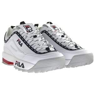 Fila disruptor para mujer entrenadores blancos