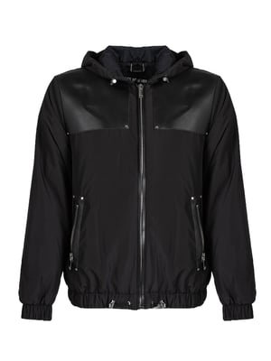Les Hommes Chaqueta Windbreaker del hombre negro